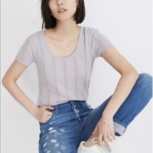 Madewell Pointelle Ribbed Scoop Neck